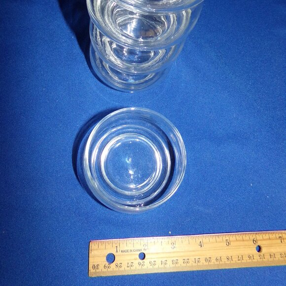 Vintage Glass Dessert Cups - Stackable - Pudding, Mousse, Custard, 5 Bowl Set - Picture 5 of 6